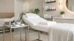Modern medical spa treatment room for SkinPen microneedling in Duluth MN